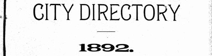 1892 Racine City Directory